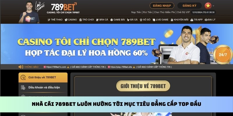 Nhà cái 789BET luôn hướng tới mục tiêu đẳng cấp top đầu